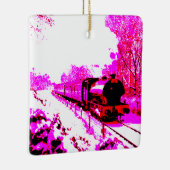 De roze Express Keramisch Ornament (Rechts)