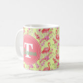 De roze Flamingo voegt de mok van het (Voorkant links)