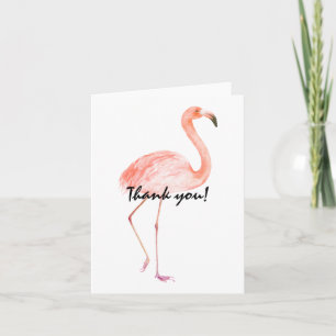 De roze Flamingo's danken u Bedankkaart