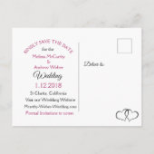 De Roze Foto van de gradiënt sparen het Briefkaart (Achterkant)