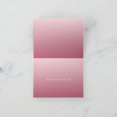 De roze Gouden Glam Eiffel Toren van Ombre dankt u Bedankkaart (Binnen)