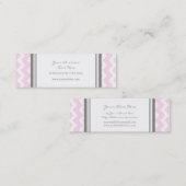 De roze Grijze Retro Visitekaartjes van de Chevron (Voorkant / Achterkant)