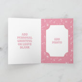 De roze Groet van Kerstmis van de Vakantie van de Kaart (Binnen)