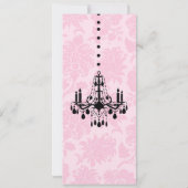 De Roze Grote Opening Victoriaans Damask Kaart (Achterkant)