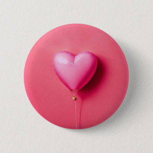 De roze hart Button