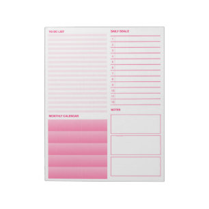 De roze Increditalist to-do List-laptop Notitieblok
