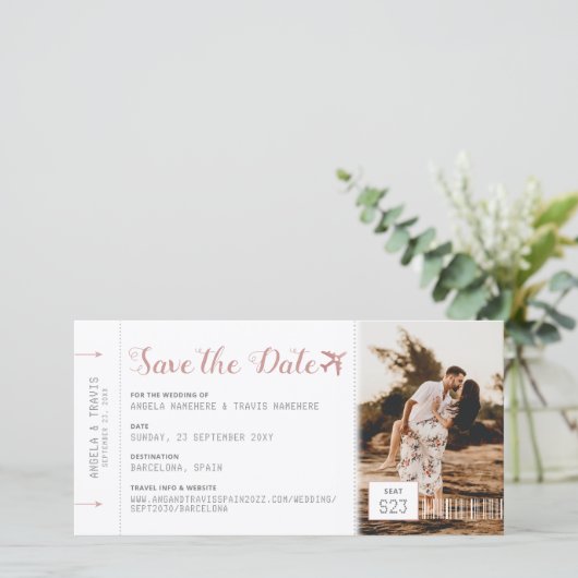 De roze instapende pasBestemming sparen de Datum (Staand voorkant)