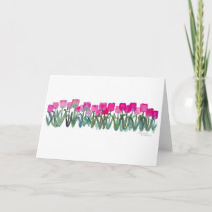 De roze Kaart van het Bosje van de Tulp