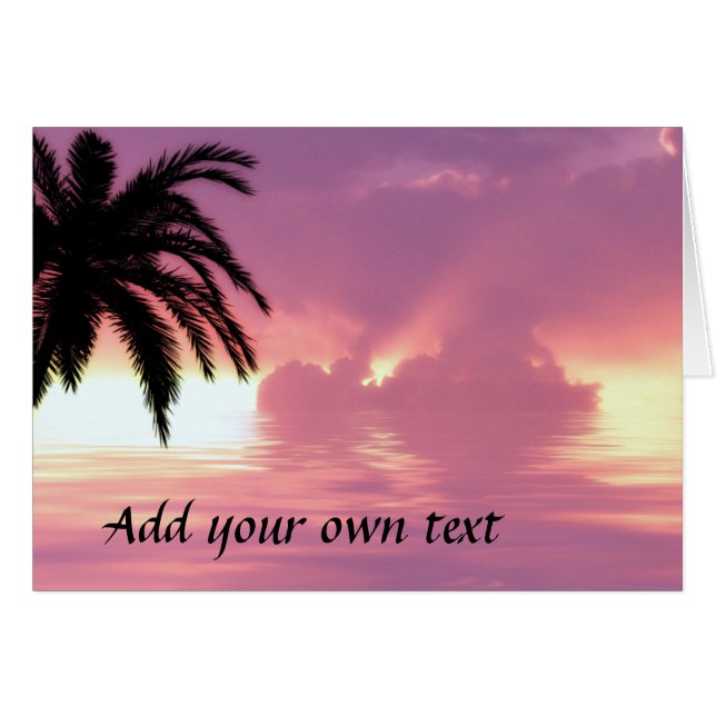 De roze Kaarten van het Strand (Voorkant Horizontaal)