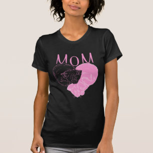 De roze Katten van het Hart van het MAMMA T-shirt