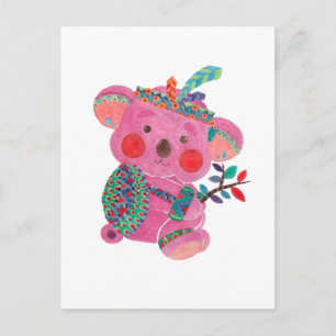 De roze Koala Briefkaart