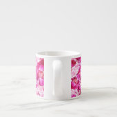 De roze Kop van de Espresso van de Bloem van (Achterkant)