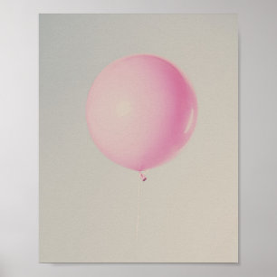De roze Minimalistische Fotografie van de Ballon Poster