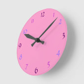 De roze Moderne Klok van de Muur (Hoek)