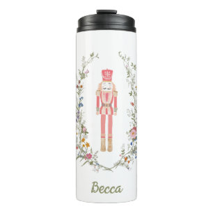 De roze Notenkraker Ballet Kerstmis Thermosbeker