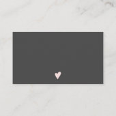 De roze orde van het het borstelmanuscript van de  visitekaartje (Achterkant)