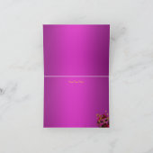 De roze Partij van de Maskerade van het Masker van Bedankkaart (Binnen)