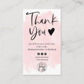 De roze penseelstreek van het manuscript van de sp visitekaartje (Voorkant)