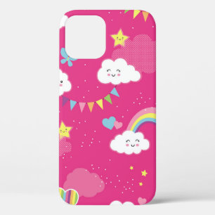 De roze Rainbow Sky die het patroon herhaalt. Een  iPhone 12 Hoesje