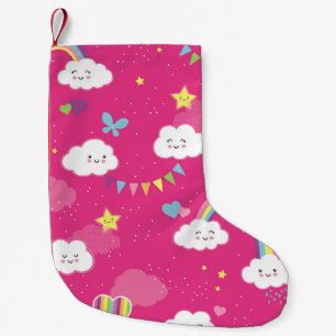 De roze Rainbow Sky die het patroon herhaalt. Een Kleine Kerstsok