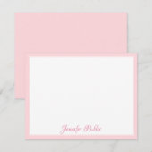 De Roze Rand van de Rand van het Manuscript van Ca Notitiekaartje (Voorkant / Achterkant)