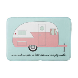 De roze Retro Badmat van de Kampeerauto
