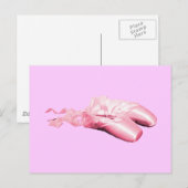 De roze Schoenen van het Ballet Briefkaart (Voorkant / Achterkant)