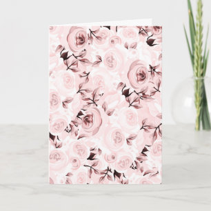 De roze Sjofele Elegante Elegante BloemenPartij Kaart