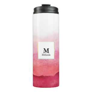 De roze Tuimelschakelaar van het Monogram van de Thermosbeker