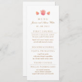 De roze Tulp Weddenschapskaart Menu (Voorkant / Achterkant)