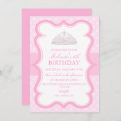 De roze Uitnodiging van de Verjaardag van de (Voorkant / Achterkant)