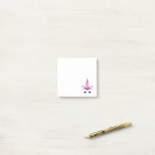De Roze Unicorn Post-it® Notes (Op bureau)