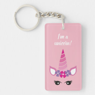 De Roze Unicorn Sleutelhanger