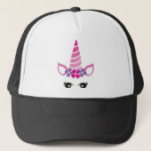 De Roze Unicorn Trucker Pet (Voorkant)