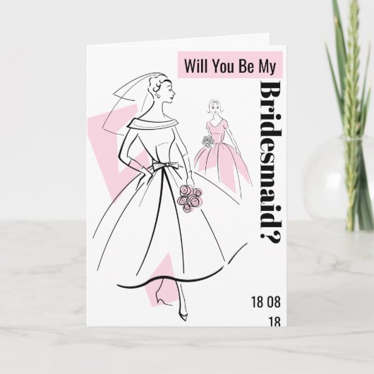 De roze van de Bride van de mode zijn Mijn Bridesm (Voorkant)