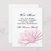 De roze Verandering van het Effect van de Bloem va Aankondiging (Voorkant / Achterkant)