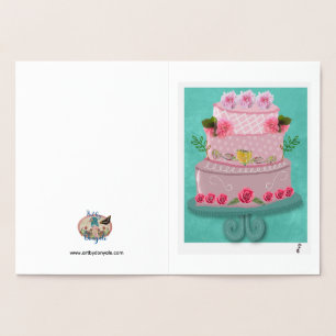 De Roze Viering Folie Kaarten