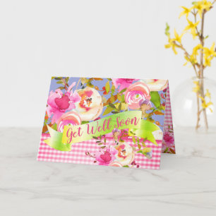De roze Waterverf Floral krijgt snel goed met Beri Kaart