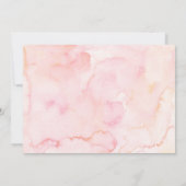 De roze Waterverf Floral sparen de Datum Save The Date (Achterkant)