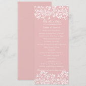 De Roze & Witte Volgorde van de Dienst van Sarah J Programma (Voorkant / Achterkant)