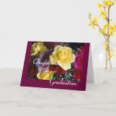 De rozen van afstuderen kaart (Gele Bloem)