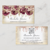 De Rozen van de Planner van de gebeurtenis druppel Visitekaartje (Voorkant / Achterkant)