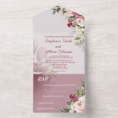 De Rozen van de waterverf allen in de Uitnodiging  (Binnen)