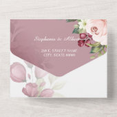 De Rozen van de waterverf allen in de Uitnodiging  (Achterkant)