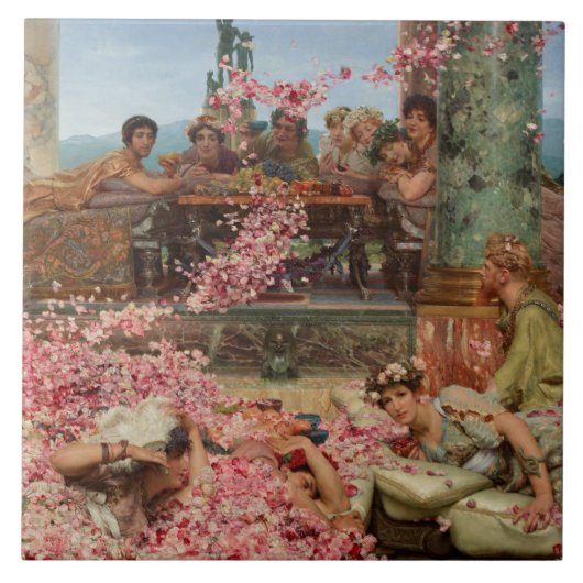 De Rozen van Heliogabalus (Oude Romeinse Luxe) Tegeltje (Voorkant)