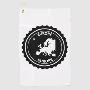 De rubberzegel van Europa Golfhanddoek