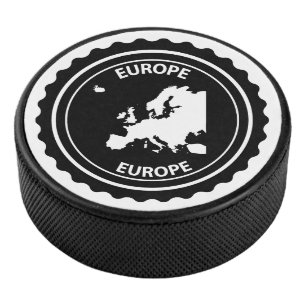 De rubberzegel van Europa Hockey Puck