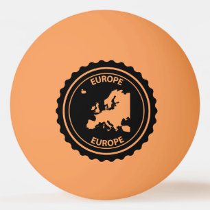 De rubberzegel van Europa Pingpongballen