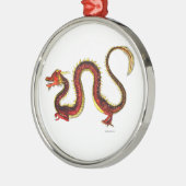 De Ruby Dragon Metalen Ornament (Links)