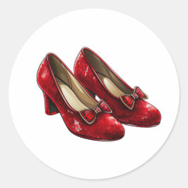 De Ruby Slippers van Dorothy Ronde Sticker